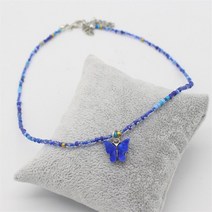 귀여운 나비 펜던트 목걸이 여성 Boho Seed Beads Strand Choker Korean Statement Charm Jewelry Vacation Beach Gift