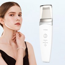 Windee 초음파 필링기 워터 갈바닉이온 EMS미세 전류 딥클렌징 USB충전식, 화이트, windee-1076