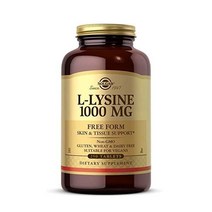 Solgar L-Lysine 1000 mg 250 정제 - 흡수 및 동화 강화 - 피부와 입술의 무결성 촉진 - 콜라겐 지원 - 아미노산 - 유전자 변형 성분 없음 비건 글루텐 없, 250 Count (Pack of 1)