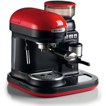 Ariete 이탈리아 아리에떼 커피 머신 메이커 기계 에스프레소 그라인더 카푸치노 모카, 블랙