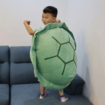 1인용 침낭매트 거북이 껍데기 쿠션 캐릭터, 【컬렉션 플러스 뽀글이 거북이 껍데기 홀더 증정】, 착용 가능 [60cm 거북이 껍데기 쿠션]