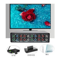 NEW-RGB 컴포넌트 스위치 선택기 5 RCA 3-웨이 YPBPR 케이블 AV 스위처 PS2 Wii DVD 플레이어 TV용, 한개옵션0