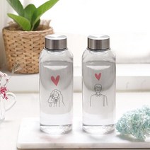 욜케이유 주문제작 티백 텀블러 투명 커플템 사무실 회사원 커피 보틀 530ml, 본상품선택