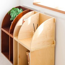 [1+1] 마이 심플하우스 미니 선반 책장, 코너형+코너형, 내추럴