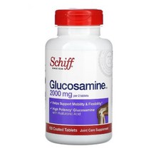 Schiff 콘드로이친 글루코사민 HCl 히알루론산 1000 mg 150 태블릿 Hydrochloride dextrin sodium 소디엄 dextrose 리우신 lecithin