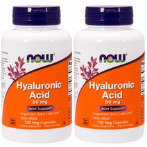 Now foods 히알루론산 50mg 베지 캡슐, 120개입, 2개
