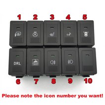 스즈키 SX4 Swift Grand Vitara 2006-2012 용 자동차 전면 후면 안개 LED 라이트 레이더 DRL 전원 스위치 와이어 포함 액세서리, 06 1PC other icon