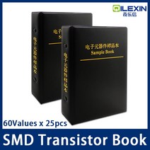 smd 트랜지스터 3극관 키트 60 종류 x25pcs sot-23 일반적으로 모듬된 샘플 책 칩 3극관 책