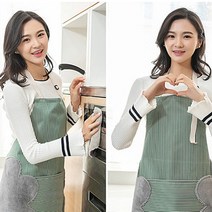 레스토랑 앞치마 바리스타 카페 앞치마, 그린