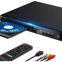 [블루레이는a지역] TV를위한 WONNIE 블루 레이 DVD 플레이어 HDMI AV 동축 USB 포트가있는 HD 1080P 모든 및 지역 A 1 지원 내장 PAL NTSC 시스템 케이블 원격 제어, 검정