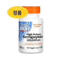 닥터스 베스트 세라펩타제 효소 고효능 120 000 SPU 칼슘 35mg 90베지캡슐