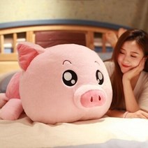대형 돼지인형 사랑스러운 핑크 돼지 플러시 장난감 거대한 부드러운 지방 Kawaii 인형 만화 베개 어린이 선물 데코 35inch 90cm DY50661, 2.Pink Model 2