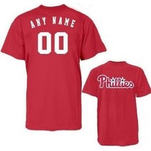 Philadelphia Phillies Personalized Custom 추가 Any Name amp Number 100 % 코튼 티셔츠 복제본 Major League Baseb