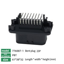 포고핀 ECU 컨트롤러 8 14 23 35 핀 포지션 PCB 마운트 헤더 플랜지 씰이 있는 직각 수 커넥터 5/20-1 776087-1 776266 PCS, 07 Elbow 776087-1-23P, 20PCS