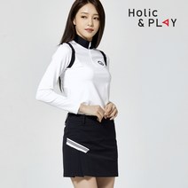 홀릭앤플레이 여성 백기모 주름 스커트 HA3WCU001RBK