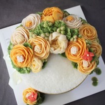 [대전앙금플라워]꽃담케이크 대전앙금플라워떡케이크 - 4호 크레센트형 (생신떡케이크 생일케이크 환갑케이크 칠순케이크 팔순케이크 결혼기념일케이크 프로포즈케이크), 단호박