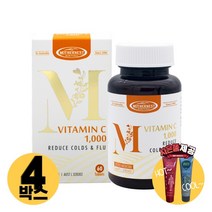 [사은품제공]호주 마더네스트 비타민 C 1000mg 60정 아스코르빈산 비타민씨 알지알지몰 RZ, 상품수량, 4개