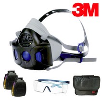 3M 방독면 정품 인증 풀셋트, HF-800 농약 방독 패키지구성 M