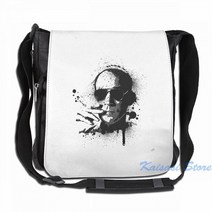 여자 대학생 직장인 백팩 대용량 여행 가방 경량 방수 재미 있은 그래픽 인쇄 헌터 S 톰슨 흑백 USB 충전 배낭 남자 학교 노트북