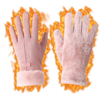 실버스 여성용 겨울 방한 스마트폰 터치 기모 보온 털장갑