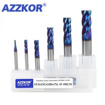밀링머신 밀링커터 부속 밀링 커터 합금 코팅 텅스텐 스틸 도구 Cnc 기계 Hrc70 엔드밀 Azzkor 탑 키트 머, 12.0x150L