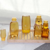 꿀통5p 꿀소분용기 100g 250g 420g 500g 튜브꿀병 시럽통 캠핑용 안새는 거꾸로소스통 밀폐양념통 조청담는땅콩병 플라스틱공병 오일통 벌꿀통 꿀 소분통 보관 페트병 드레싱, 3. 벌꿀통 500g 5개, 5개