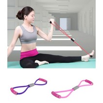 어깨 다리 스트레칭 헬스 요가 푹신 손잡이 라텍스 밴드, 핑크