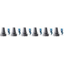 6 Rubber Cane Foot Pad Feet Tip Standing Heavy Duty Crutch Tips Ends, [01] Light Grey