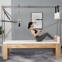 필라테스기구 스파인코렉터 뷰릿 리포머 바로폼 소도구 스트레칭 체어 필라테스 기구 바렐, E. 업그레이드된 호주 버전 수입 원목 캐딜락 침대