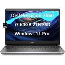 Dell Precision 7560 7000 모바일 워크스테이션 노트북 15.6인치 FHD(Intel 8코어 i7-11850H 64GB RAM 2TB SSD Quadro T1