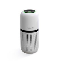 소형공기청정기 차량용 휴대용 사무실개인공기청정기 HEPA-USB 휴대용 무선 공기 청정기 꽃가루 알레르기, 01 White