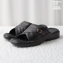 [로런] 남자 직장인 회사원 가죽 정장슬리퍼 4cm MS2107