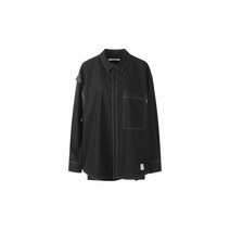[RE;CODE 여성] Selvedge Patched Oversized Shirt _RQSAS23539BKX