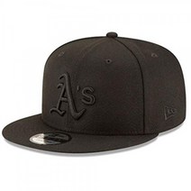 새로운 시대의 9Fifty 모자 오클랜드 MLB 기본 블랙 스냅 백 캡