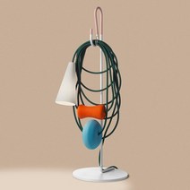 포스카리니 디자인 오마주 로프 아트 장식 테이블조명, 화이트 형광오렌지 화이트 볼라이트