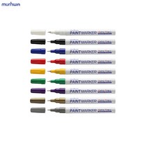/문화 페인트 마카 펜 마커 마킹 1mm 가는팁 유리 금속 +GraeMall, 빨강