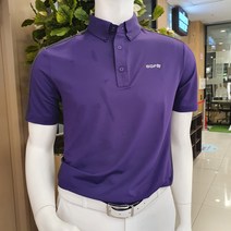 [슈페리어] 땀 흡수 속건 기능성 앞뒤반전 배색 제에리 버튼다운 슈페리어 골프 티셔츠 S0Y1213 인천논현, 95, 퍼플