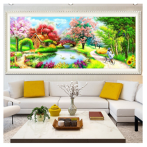 대형 미니멀 풍경 큐빅 보석십자수 비즈아트세트 DIY, 120 x 60