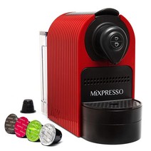 Mixpresso 네스프레소 호환 캡슐용 에스프레소 머신 에스프레소 및 룽고용 1인용 커피 메이커 프로그래밍 가능한 버튼 프리미엄 이탈리아 19바 고압 펌프 765.4g(27온