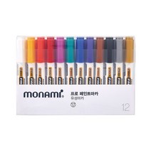 [문구조아] 모나미 프로 페인트마카 유성마카 마킹펜 12색 세트, 1개