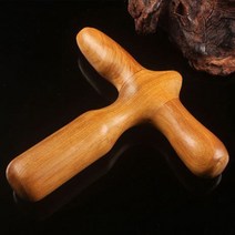 본연 물소뿔 괄사 마사지 지압봉 옥괄사 괄사도구 모음, 46)장미목 십자형, 1개