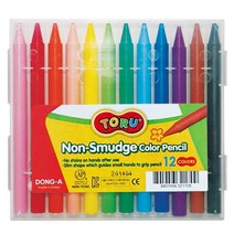 토루 논스머지 손에 묻지 않는 색연필 12색, 단품