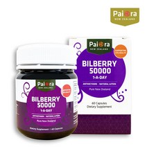 파이오라 빌베리 50000mg 60캡슐 뉴질랜드 마리골드 추출 자연산 루테인 눈건강, 60캡슐 6통