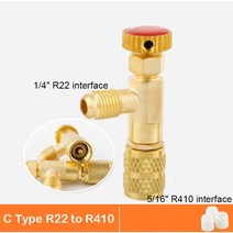 에어컨 냉매 가스 충전기 자동차 R22/R410 냉동 충전 어댑터 액체 추가 액세서리 제어 가정용 도구 안전 밸, 03 C