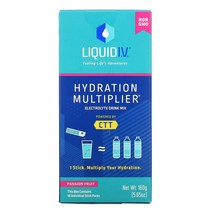 리퀴드아이브이 Hydratio 하이드라티오n Multiplier Electrolyte 전해질 이온 드링크 믹스 패션푸룻 10 개별팩 0.56 oz 16 g Each