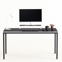 다가구 프래그마 책상 100 x 45 cm, 상판(블랙 + 아이보리) + 프레임(블랙)