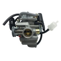 WENYAN 기화기 GY6 150CC 125CC 4 행정 스쿠터 엔진 18mm 공기 필터, 24mm, 회색, 알루미늄