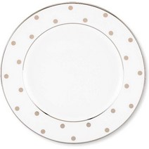 신혼그릇세트 디너웨어 파티 행사 그릇 식기세트 KATE SPADE 라라비 로드 플래티넘 5피스 세팅 4.5LB 메탈릭, 버터 플레이트