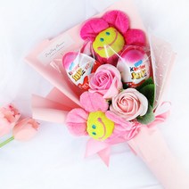 데이데이플라워 킨더조이 꽃다발 스마일인형 재롱잔치 졸업식 (5color), 핑크