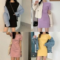 점프수트 심플 데일리 베이직 미니 원피스